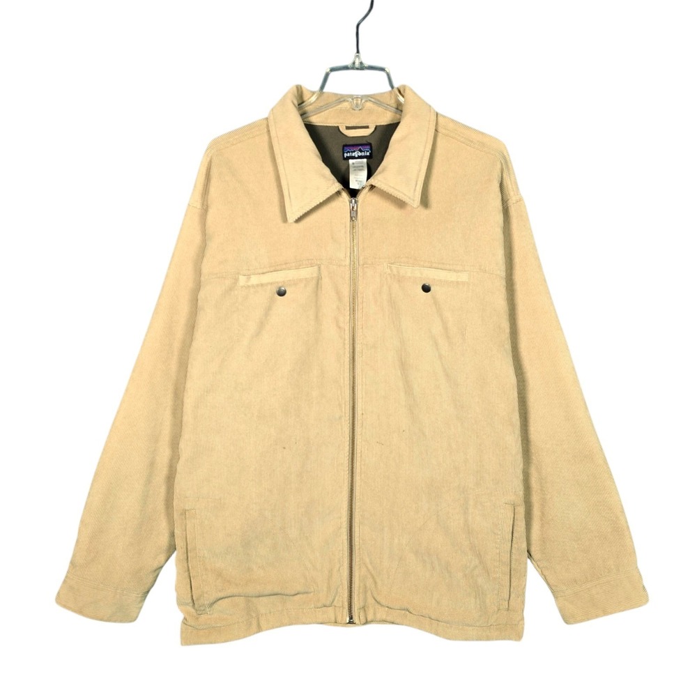 Vintage Patagonia Jacket Men's Large Cordwarmer Corduroy Full Zip‎ Fleece Lined